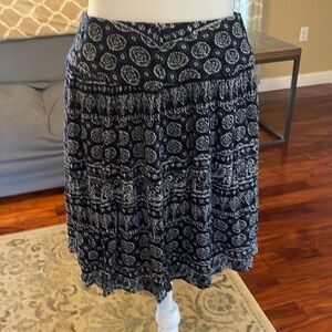NWOT - Lane Bryant Black White Paisley Boho Circle Skirt Women’s 14/16